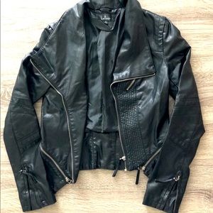 Faux-leather jacket